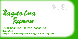 magdolna ruman business card